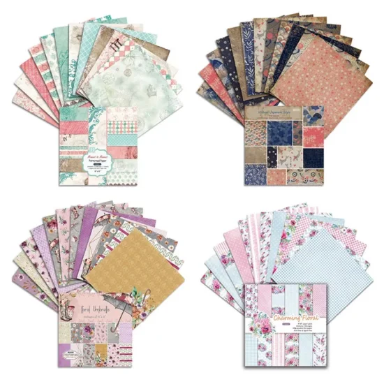 Customized Printing A4 A5 Scrapbooking Paper Pad Decoration Paper Pack Scrapbook Kits