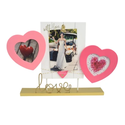 Heart Shape Wedding Photo Combination Frame for Home Decoration