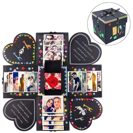 Unique Explosion Box for Creating Customized Scrapbook and Keepsake Memories